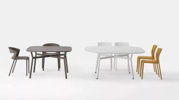 Kairos - Table h.74 cm with rounded square top by Kastel
