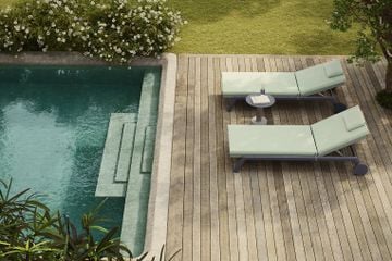 Molo Deckchair with Small Wheels by Kettal - view 4