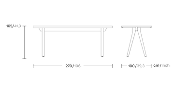 Vieques High Table 10 Guests Aluminium Legs by Kettal - view 2