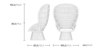 Cala Club Armchair by Kettal - view 2