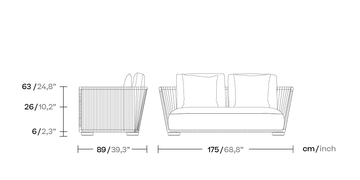 Grand Bitta 2 Seater Sofa by Kettal - view 2