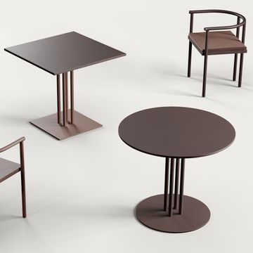 Ringer Dining table Square base by Kettal - view 4