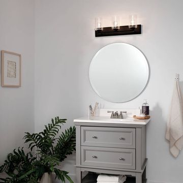 Amity Vanity Light 3-Light Size:23.06" W x 8.25" H x 7.1" D Model:37489 by Kichler