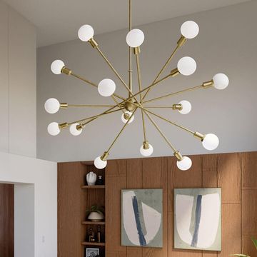 Armstrong Chandelier 1-Tier 16-Light Size:21.25" H x 63" DIA Model:52537NBR by Kichler