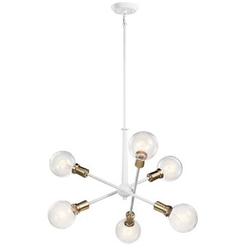 Armstrong Chandelier 1-Tier 6-Light Size:27.75" H x 20" DIA Model:43095CH by Kichler