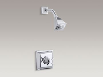 KOHLER | K-T462-3S | Memoirs Stately Rite-Temp pressure-balancing shower faucet trim with cross handle, valve not included by Kohler