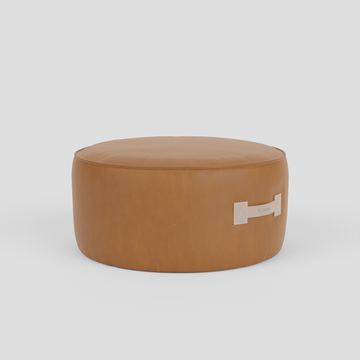 Curved Quadrant Soft Modular Sofa - Round Ottoman by Koskela