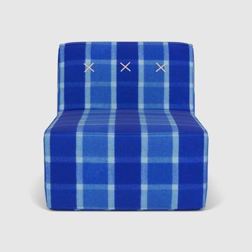 Quadrant Soft Sofa Single - COVER ONLY - Blue/White Check by Koskela