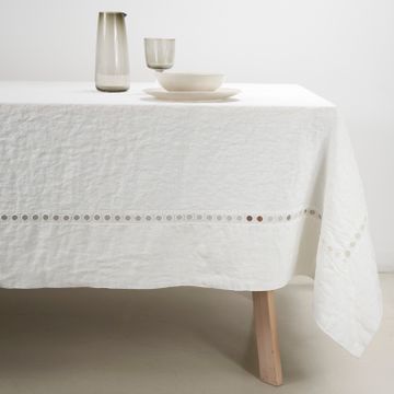 A'jour embroidery tablecloth by LA FABBRICA DEL LINO