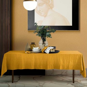 Tablecloth with frame by LA FABBRICA DEL LINO