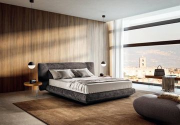 Bed-In: Storage Bed with Ergonomic Headboard by Lago