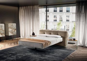 Bounty Bed: Comfort with Padded Headboard by Lago