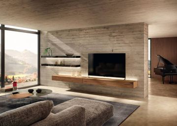 Dub glass wall shelves by Lago