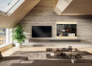 Modern shelving for the living room: Glasserie by Lago
