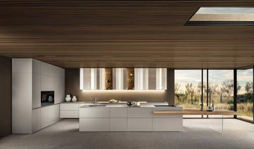 N.O.W. Modular Kitchen: Luxury Glass Design by Lago