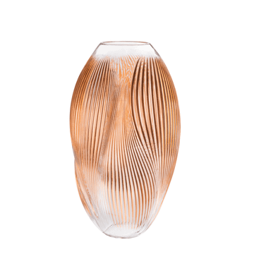 Vase Alizé XXL à la feuille d'or rose by Lalique
