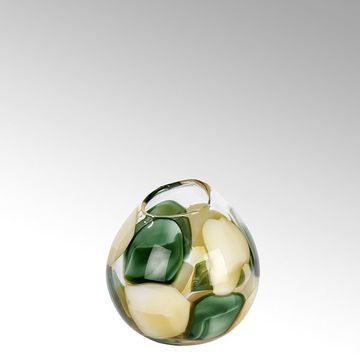 Bagodar vase, glass, green/beige by Lambert