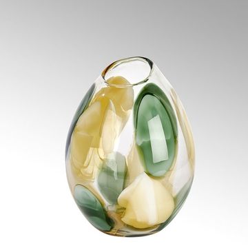 Bagodar vase, glass, green/beige by Lambert