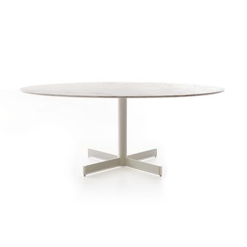 LEMMA - Tavolo ovale con top in marmo by Lando