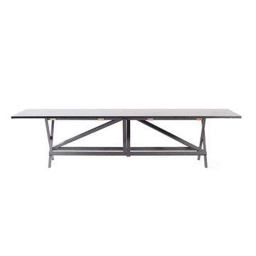 PARIGI - Tavolo pieghevole in legno di rovere massello con top in zinco by Lando