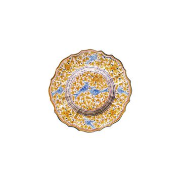 Wall plate - decor Arabesco Yellow by L'Antica Deruta
