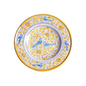 Wall plate - decor Arabesco Yellow by L'Antica Deruta