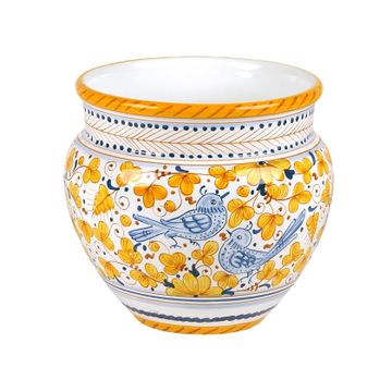 Planter - decor Arabesco Giallo by L'Antica Deruta
