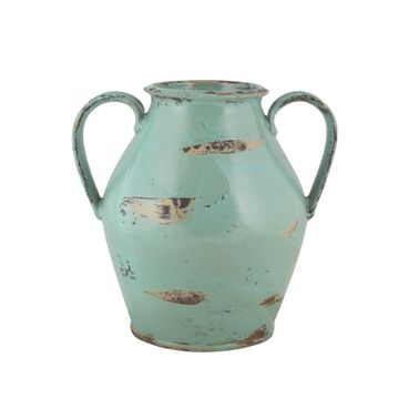 Vase with handles - decor Arcaica Green by L'Antica Deruta
