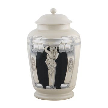 Poutique - decor Michelangelo Black by L'Antica Deruta
