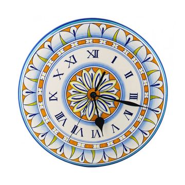 Wall round ceramic clock - decor Geometrico New by L'Antica Deruta