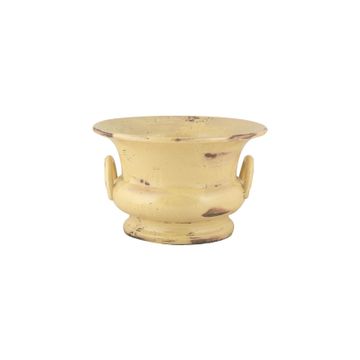 Planter/centerpiece with handles - decor Arcaica Yellow by L'Antica Deruta