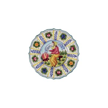 Wall plate - decor Four Seasons - Winter by L'Antica Deruta