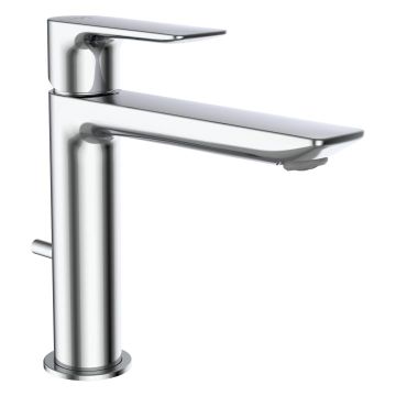 CITYPLUS - Basin mixer, projection 140 mm, fixed spout, Eco+ function, without pop-up waste, PVD titanium black matt by Laufen