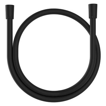 Flexible hose 1/2" x 1/2", silver-coloured, with metal effect and swivel connection, length 1250 mm, PVD titanium black matt by Laufen