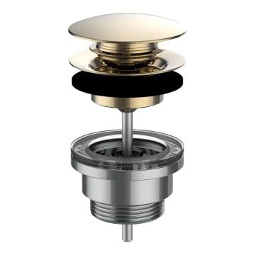Pop-up waste, "Automatic Clic", 63 mm x G1 1/4", PVD gold by Laufen