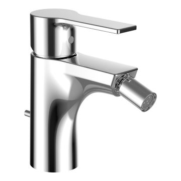 SWISSTAP - Bidet mixer, projection 107 mm, fixed spout, without pop-up waste, PVD pale gold matt by Laufen