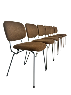 D-chair 101 bruine set van 6 kleurenframes by Lensvelt