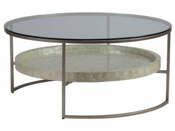 Cumulus Capiz Round Cocktail Table by Lexington
