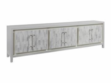 Elation White Long Media Console by Lexington
