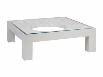 Elation White Square Cocktail Table by Lexington