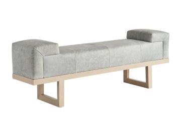 Abbott Leather Bench by Lexington