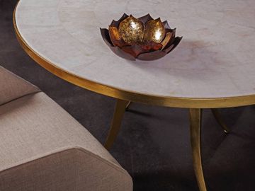Crystal Stone Round Dining Table by Lexington - view 4