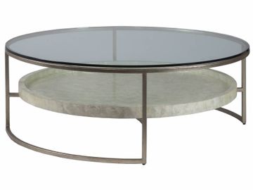 Cumulus Capiz Large Round Cocktail Table by Lexington - view 2
