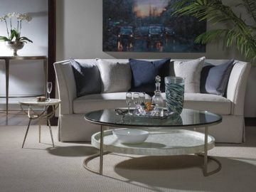 Cumulus Capiz Large Round Cocktail Table by Lexington - view 3