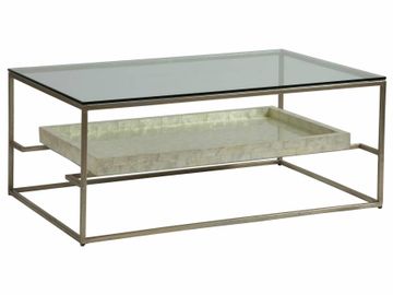 Cumulus Capiz Rectangular Cocktail Table by Lexington - view 2