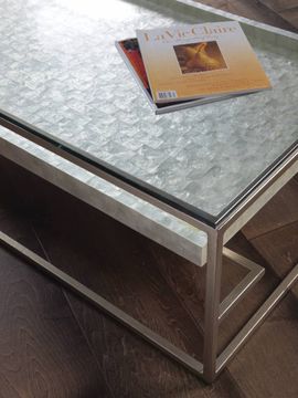 Cumulus Capiz Large Rectangular Cocktail Table by Lexington - view 4