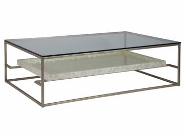 Cumulus Capiz Large Rectangular Cocktail Table by Lexington - view 2