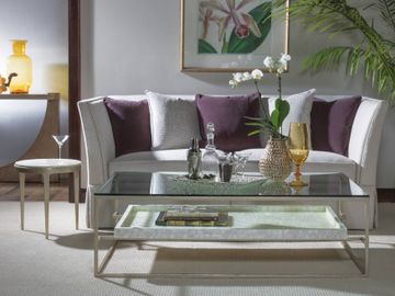 Cumulus Capiz Large Rectangular Cocktail Table by Lexington - view 3