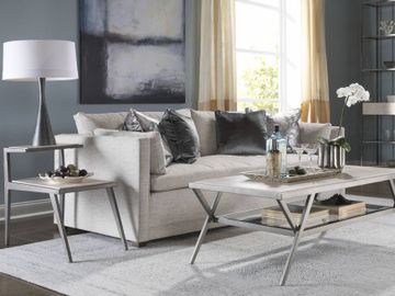 Adamo Silver Gray Cocktail Table by Lexington - view 3