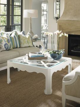 Cassava Cocktail Table With Glass Insert by Lexington - view 5
